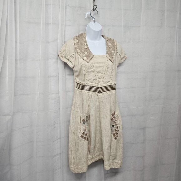 Angels never die Cream Embroidered Dress - Picture 5 of 15